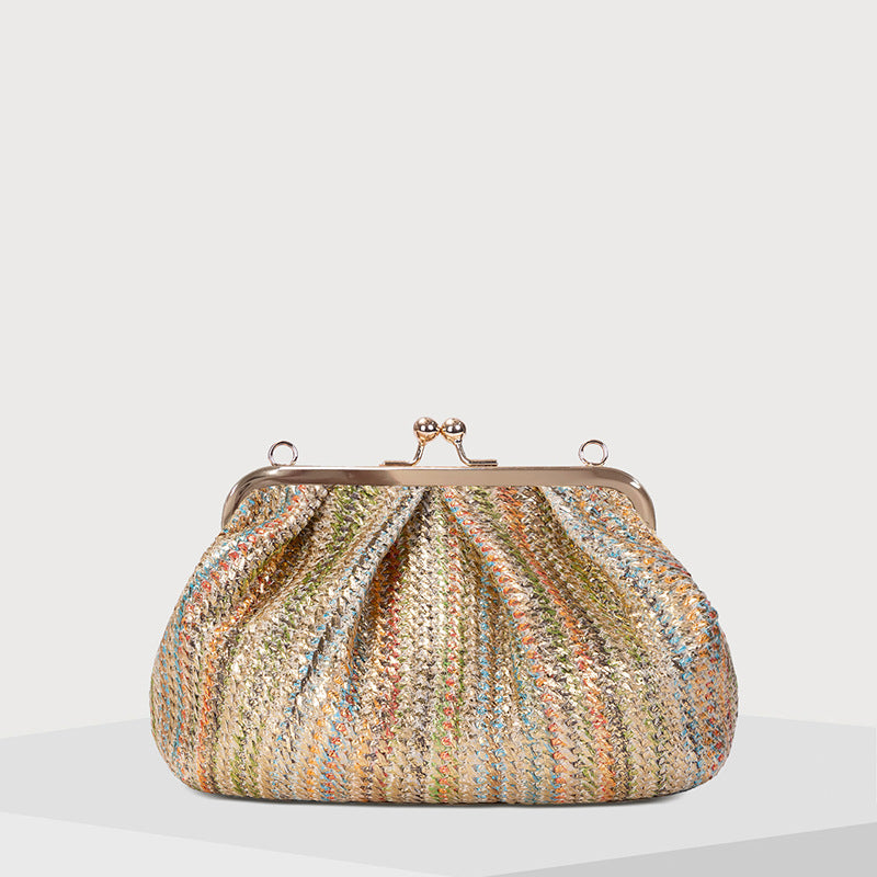 Premium Woven Women's Shoulder Bag-apricot-Free Shipping Leatheretro