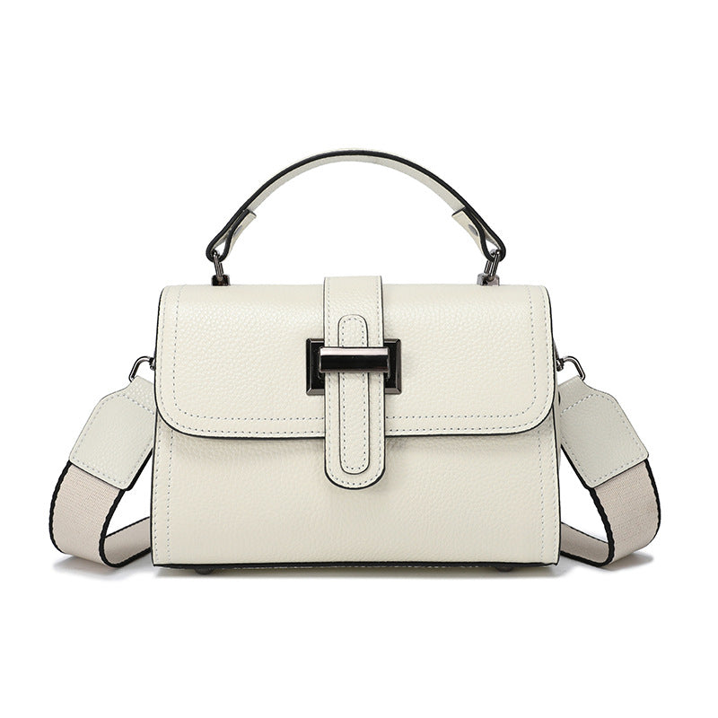 Genuine Leather Crossbody Bag for Women-Handbags-White-Free Shipping Leatheretro