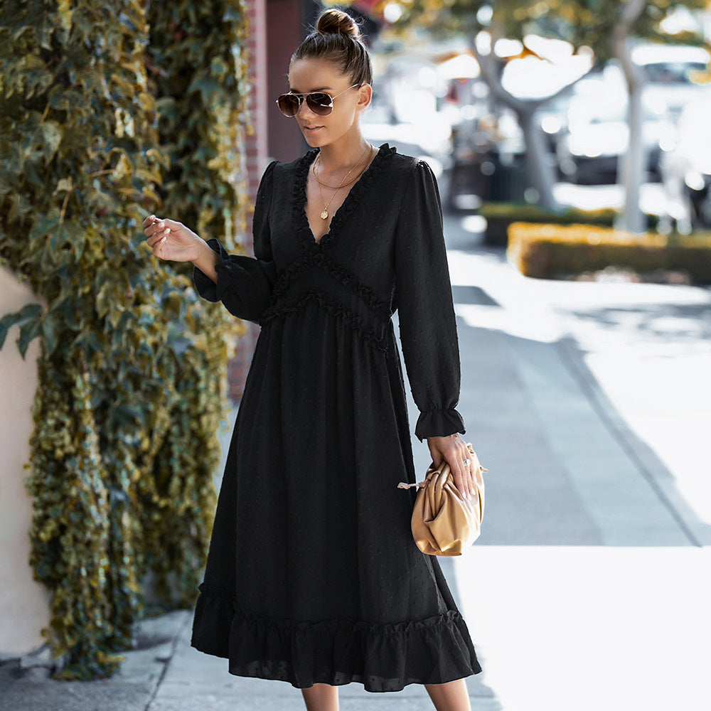 Fashion Women Long Sleeves Dresses for Women-Dresses-Black-S-Free Shipping Leatheretro