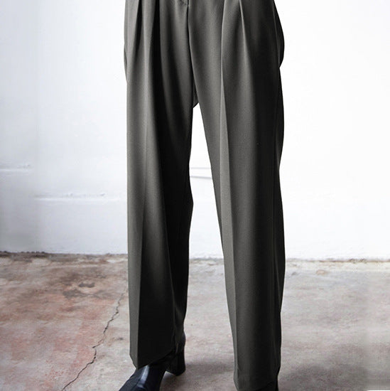 Fashion Wide Legs Pants for Women-Pants-Gray-S-Free Shipping Leatheretro