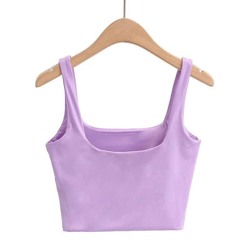 Sexy Sleeveless Short Tank Tops-tank tops-Purple-S-Free Shipping Leatheretro