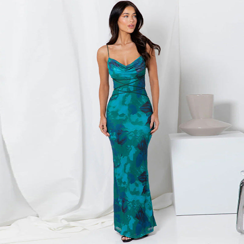 Sexy Strapless Lace Up Long Sheath Dresses-Dresses-Green-S-Free Shipping Leatheretro