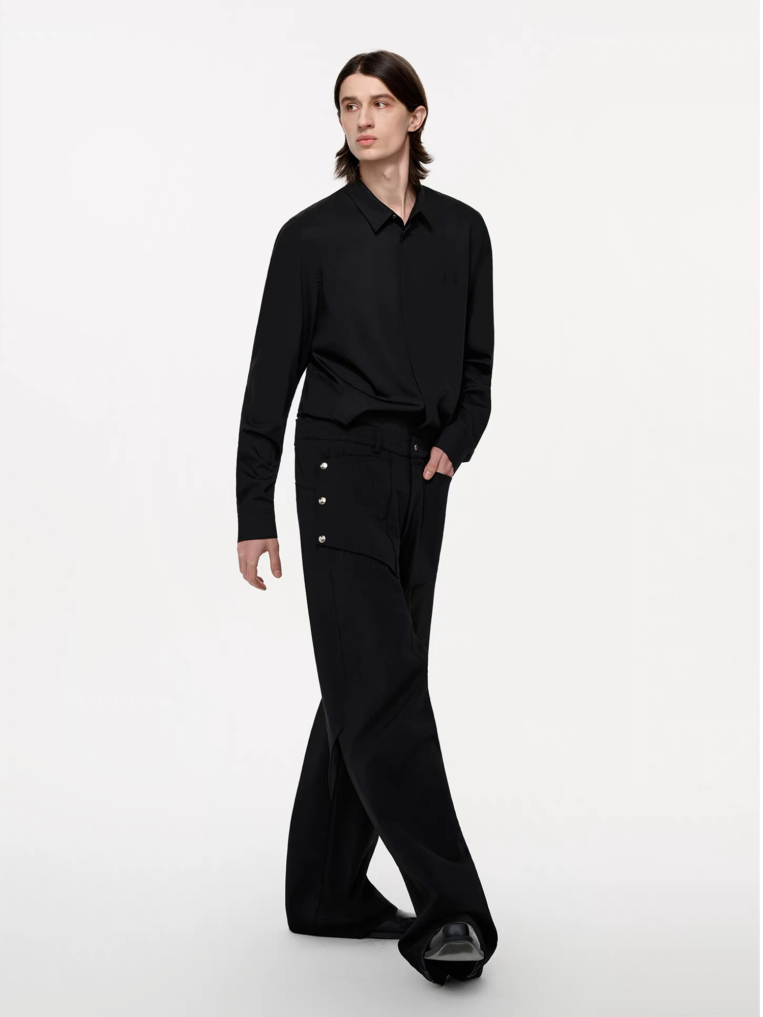 TIWILLTANG Detachable Pocket Flap Trousers-Pants-S / 28-31”-Free Shipping Leatheretro