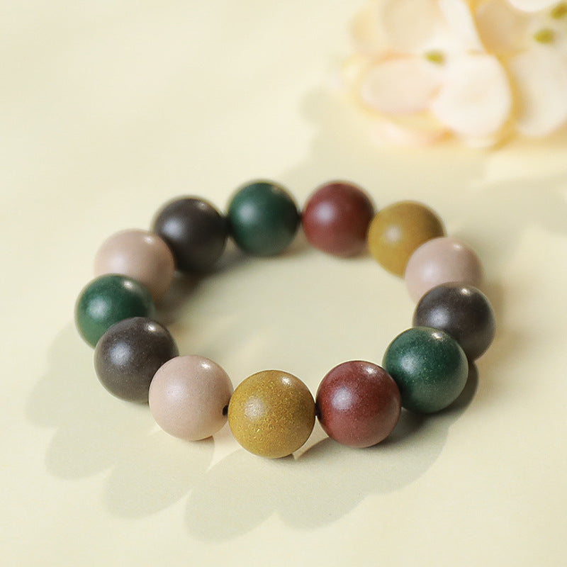 Handmade Five-Element Herbal Bead Bracelet-8mm*23 Beads-Five-Element Herbal Bead Bracelet-Free Shipping Leatheretro