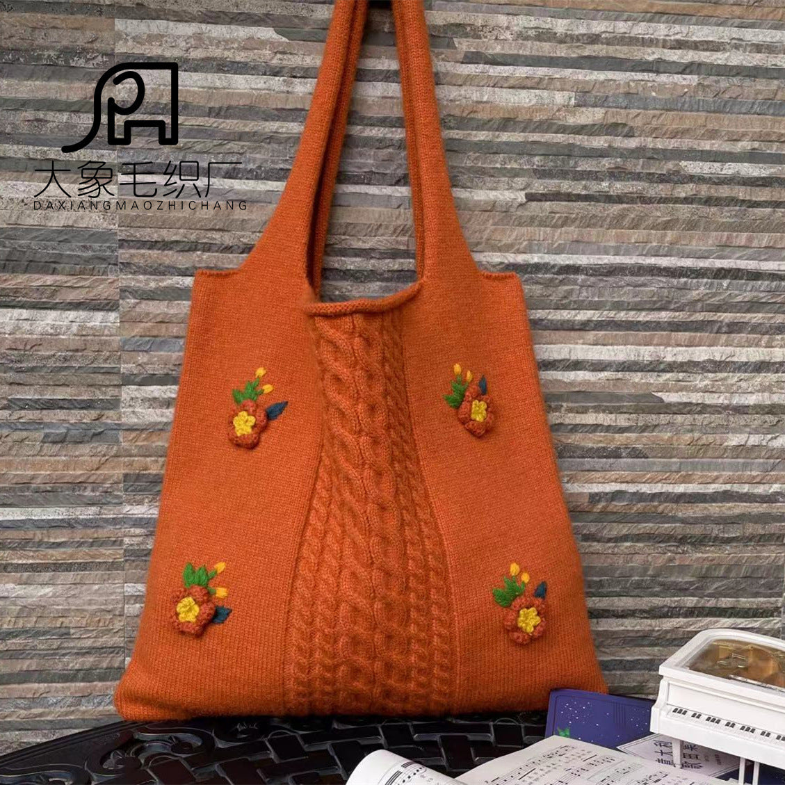 Women Handmade Crochet Knitted Shopping Bags-White-Free Shipping Leatheretro