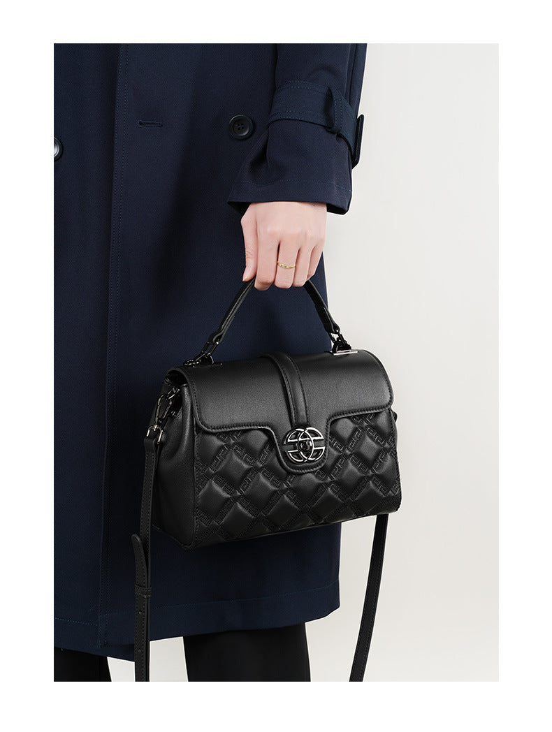 Luxury Leather Tote Bag for Women-Handbags-Black-23*11*17-Free Shipping Leatheretro