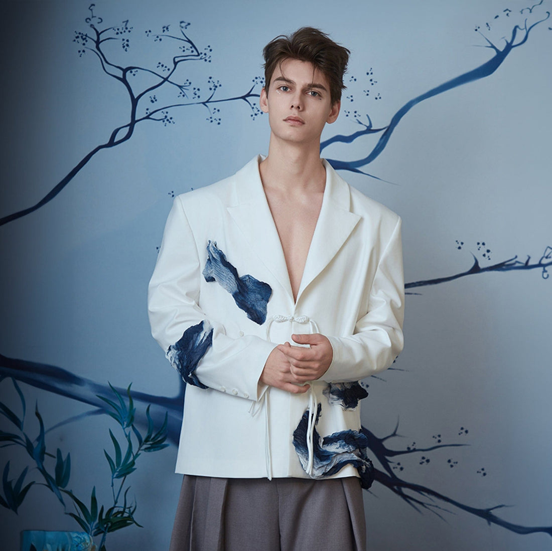 JIECHI Whale's Song Blazer-Jacket-M-Free Shipping Leatheretro