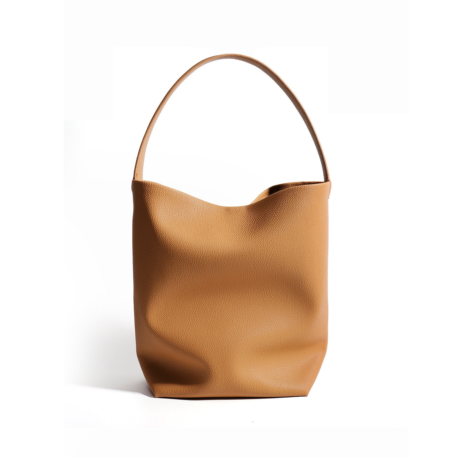 Women's Designer Leather Tote Bag-Handbags-Caramel (lychee pattern cowhide)-Free Shipping Leatheretro