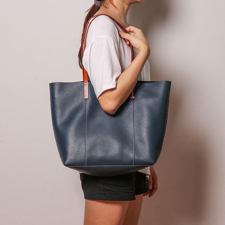 Large Capacity Mother Fashion Leather Tote Bag-Tote Bag-Red-Free Shipping Leatheretro