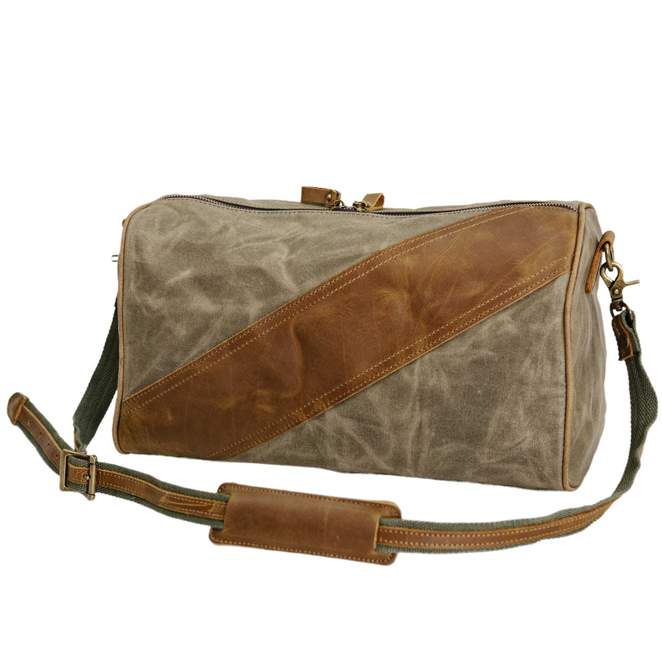Canvas Crossbody Bag – Vintage Retro Messenger Bag for Men & Women-Messenger Bags-Khaki-Free Shipping Leatheretro
