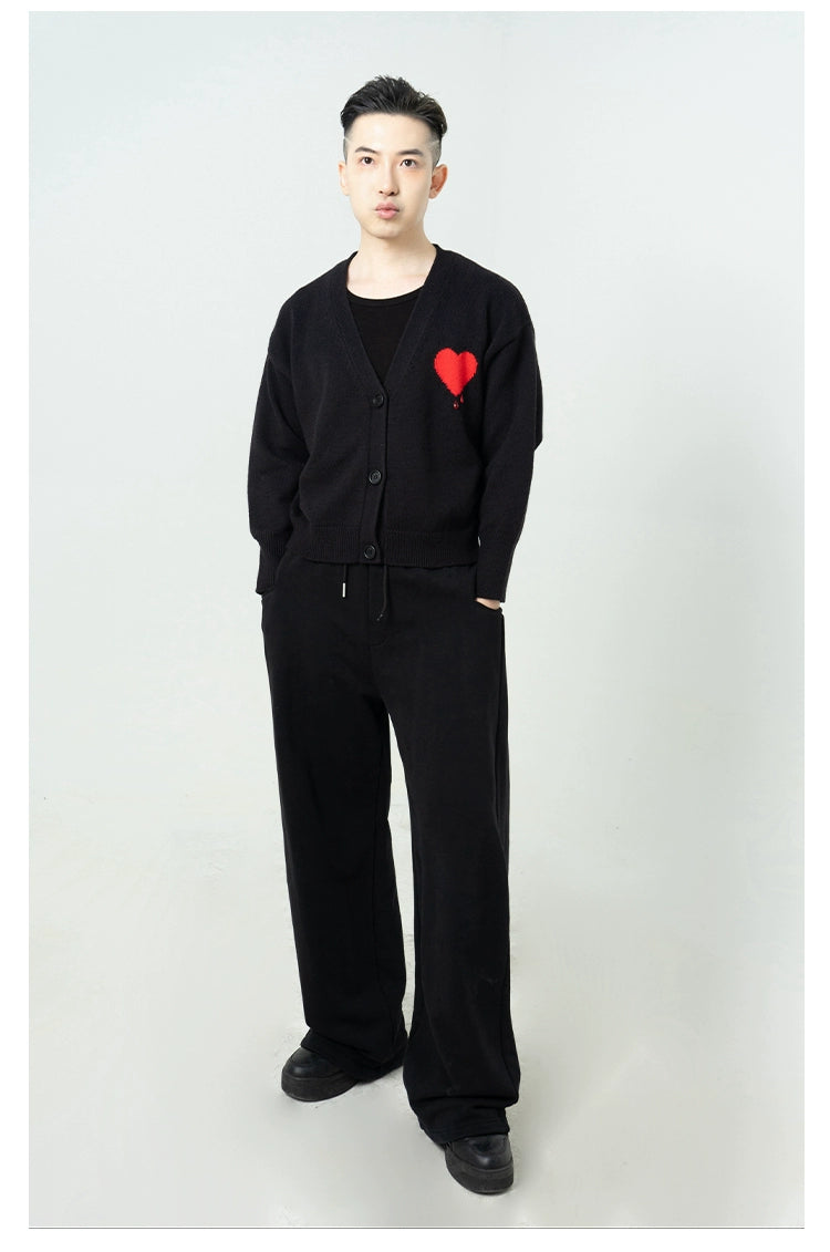 CLP Butterfly Love Beaded Cardigan - Oversized Knit Sweater-Black-Short- Three Buttons-Free Shipping Leatheretro