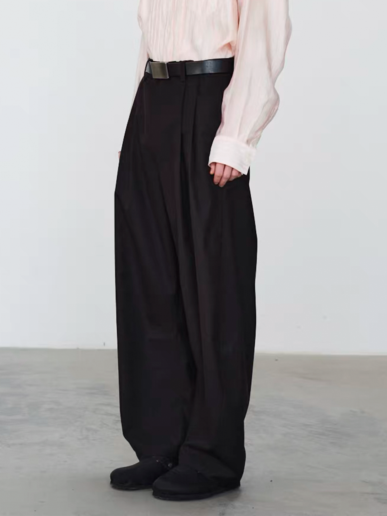 GRAINMUSTARD Retro Pleated High-Waist Wide-Leg Trousers-Pants-XS (Preorder)-Green-Free Shipping Leatheretro