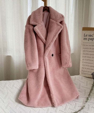 Winter Warm Faux Fur Long Outerwear for Women-Outerwear-Pink-XS-Free Shipping Leatheretro