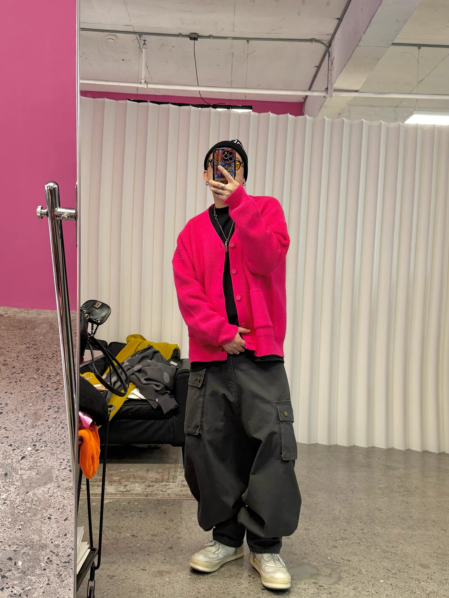 ME DA IGUAL Washed Multi-Pockets Tappered Cargo-Pants-M-Free Shipping Leatheretro