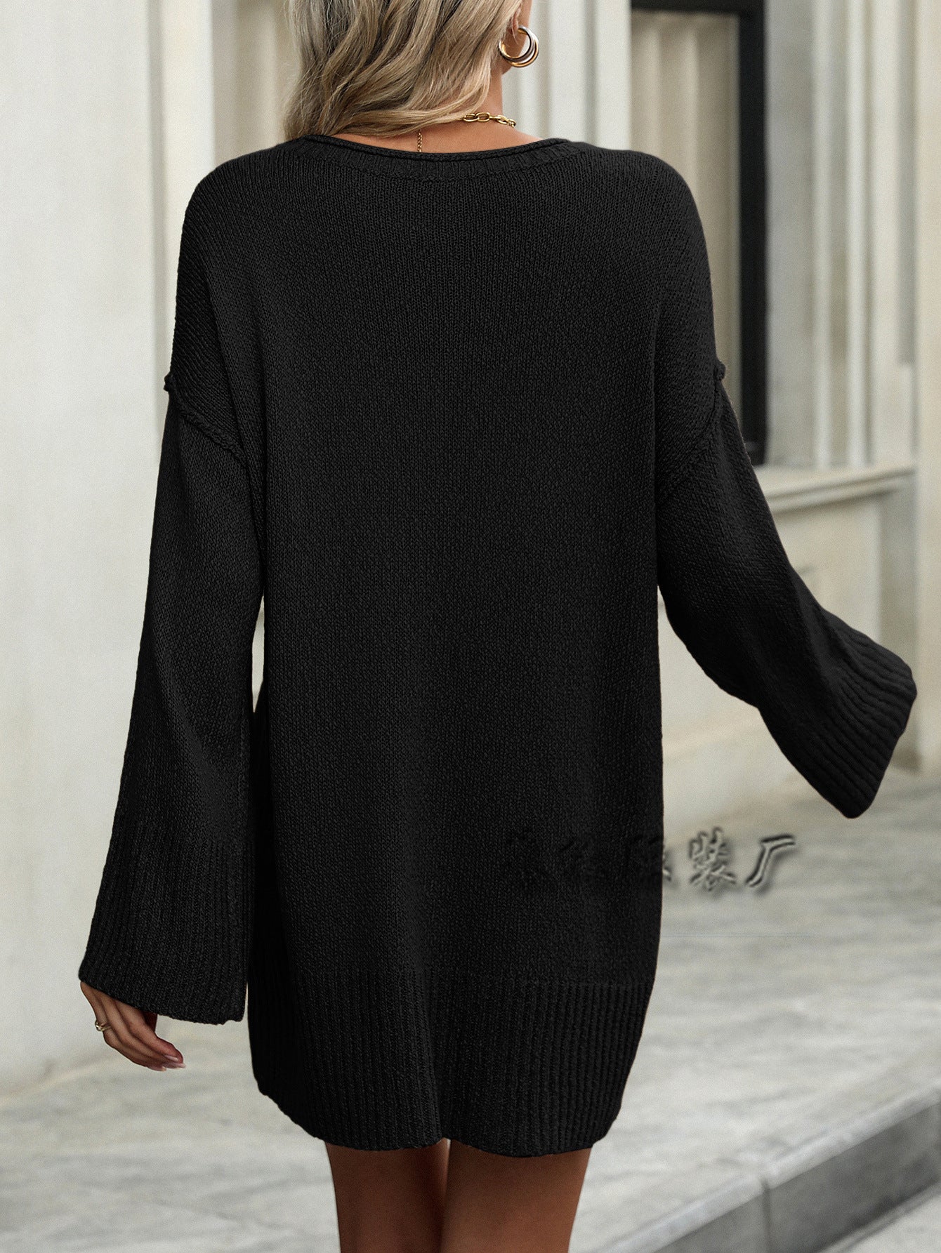 Fashion Plus Sizes Pullover Sweaters-Sweater&Hoodies-Black-S-Free Shipping Leatheretro