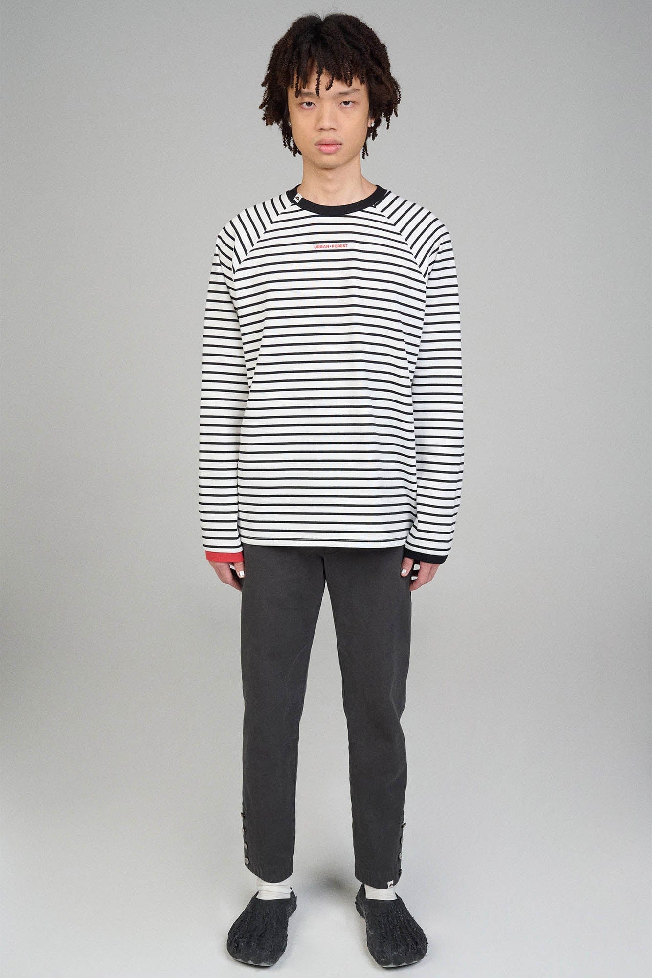 URBAN+FOREST Striped Raglan Long-Sleeve Tee-L/S Tee-XS-Free Shipping Leatheretro