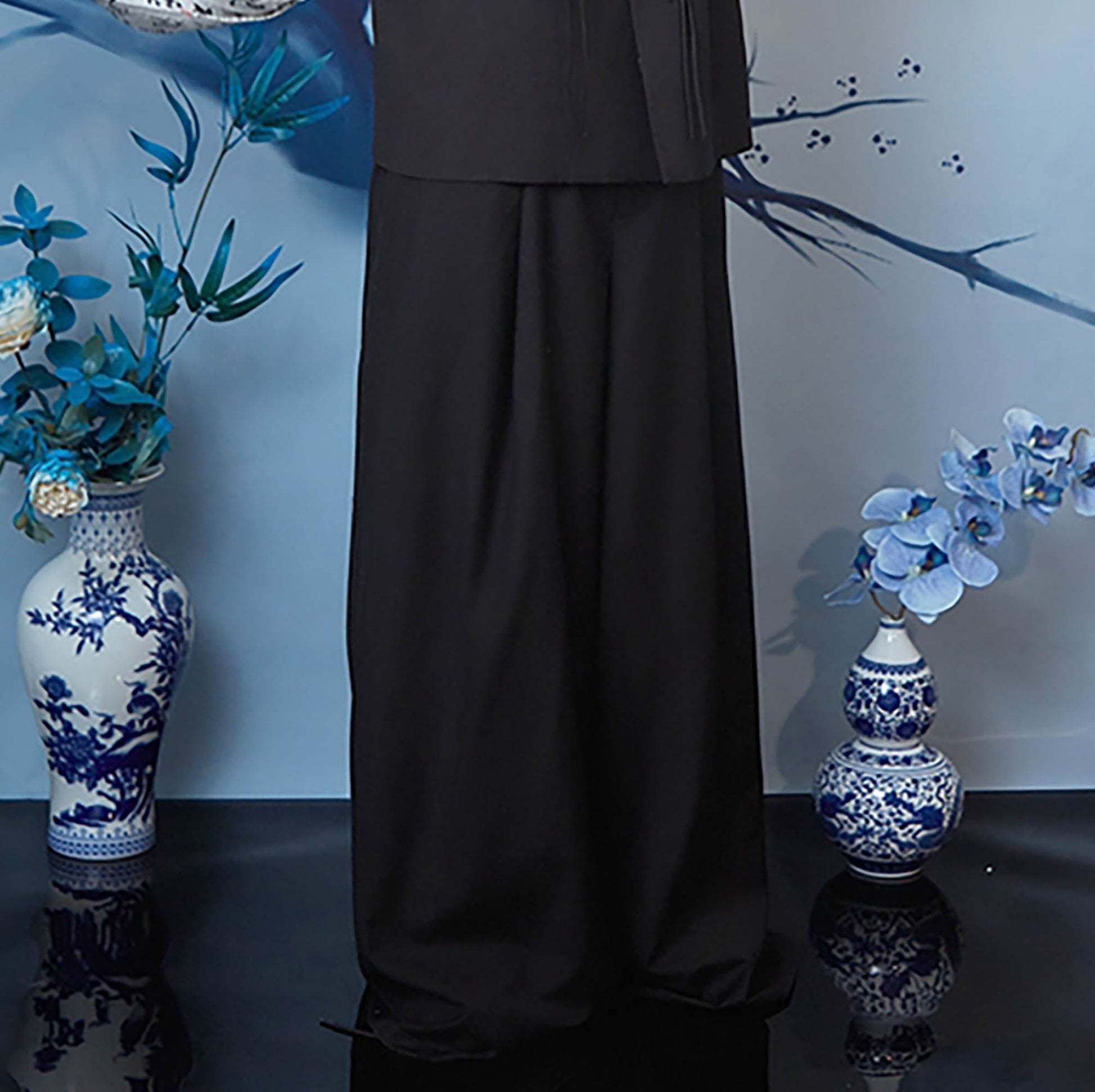 JIECHI Essential Draped Wide-Leg Pants-Pants-M-Free Shipping Leatheretro