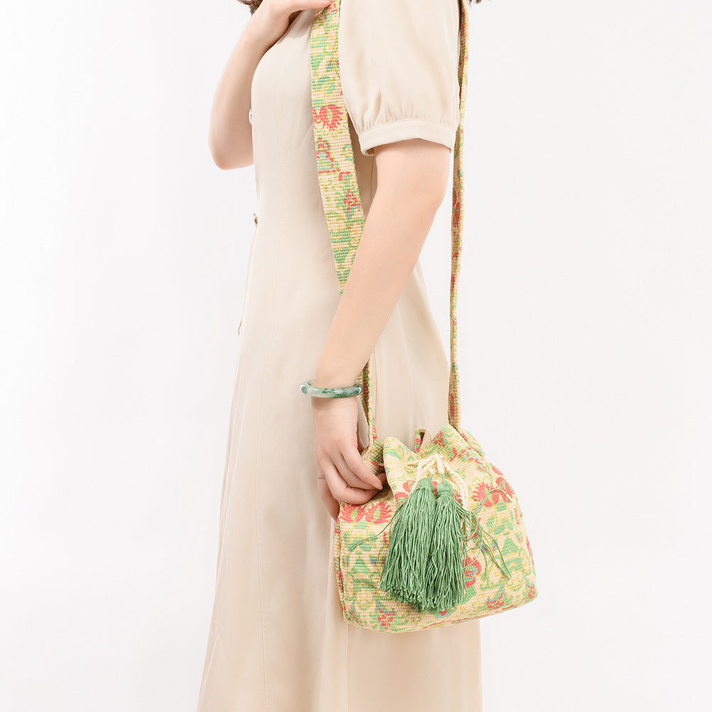 Bohemian Bucket Bag – Crossbody Canvas Shoulder Bag for Women-BY8277-25*23*8CM-Free Shipping Leatheretro