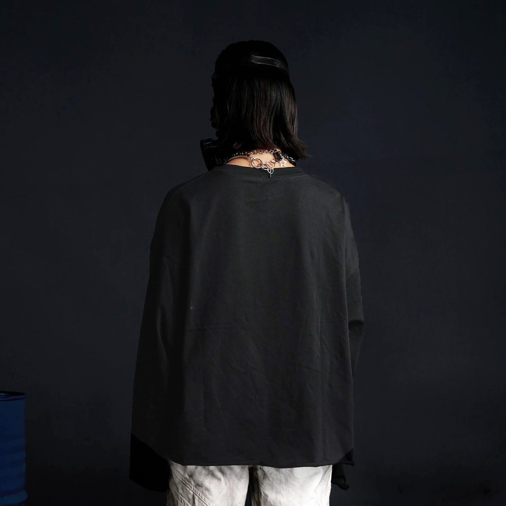 RECOVER ZONE Distressed Graphic Long Sleeve Tee-L/S Tee-S-Free Shipping Leatheretro