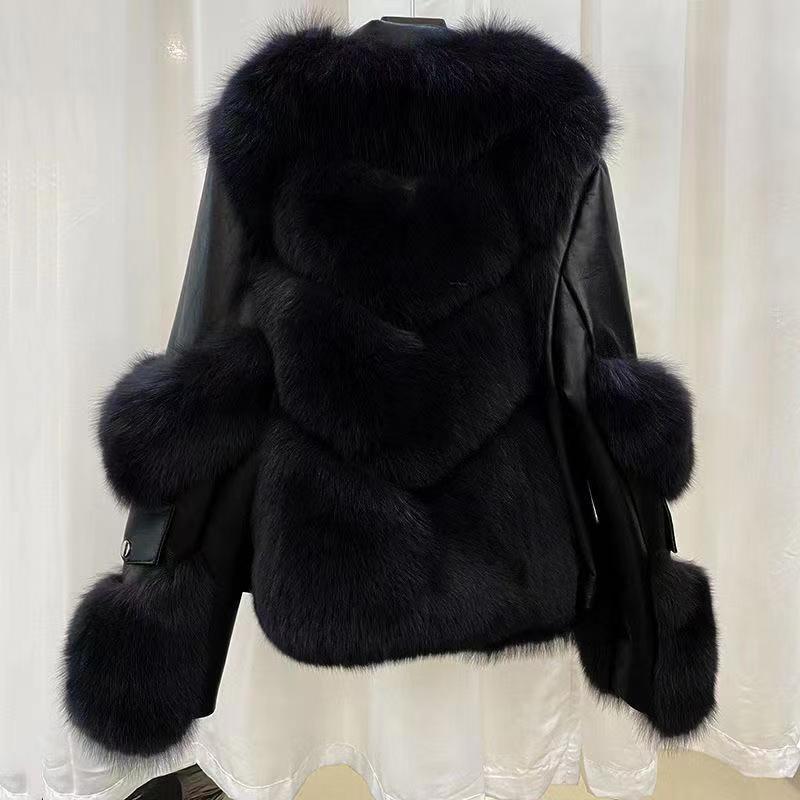 Fashion Faux Fur Ladies Jacket Coats-Coats & Jackets-奶茶色-M 50-55kg-Free Shipping Leatheretro