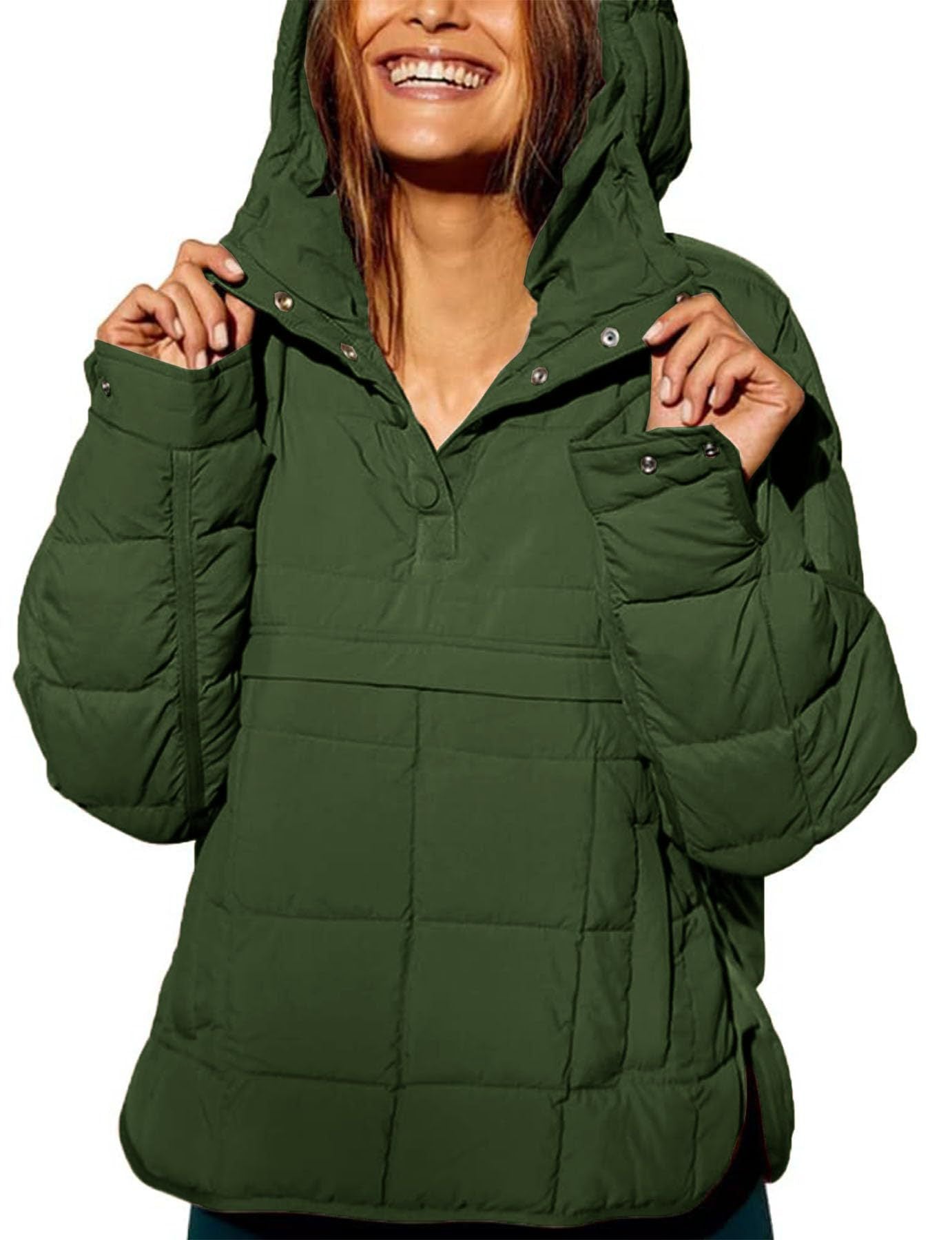 Casual Cotton Winter Long Sleeves Coats-Coats & Jackets-Army Green-S-Free Shipping Leatheretro