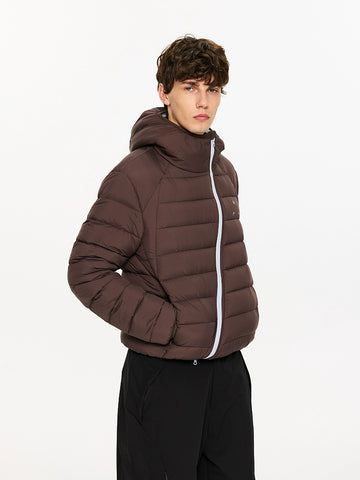 KREATE Color-Block Down Jacket with 90% White Duck Down-Black-S-Free Shipping Leatheretro