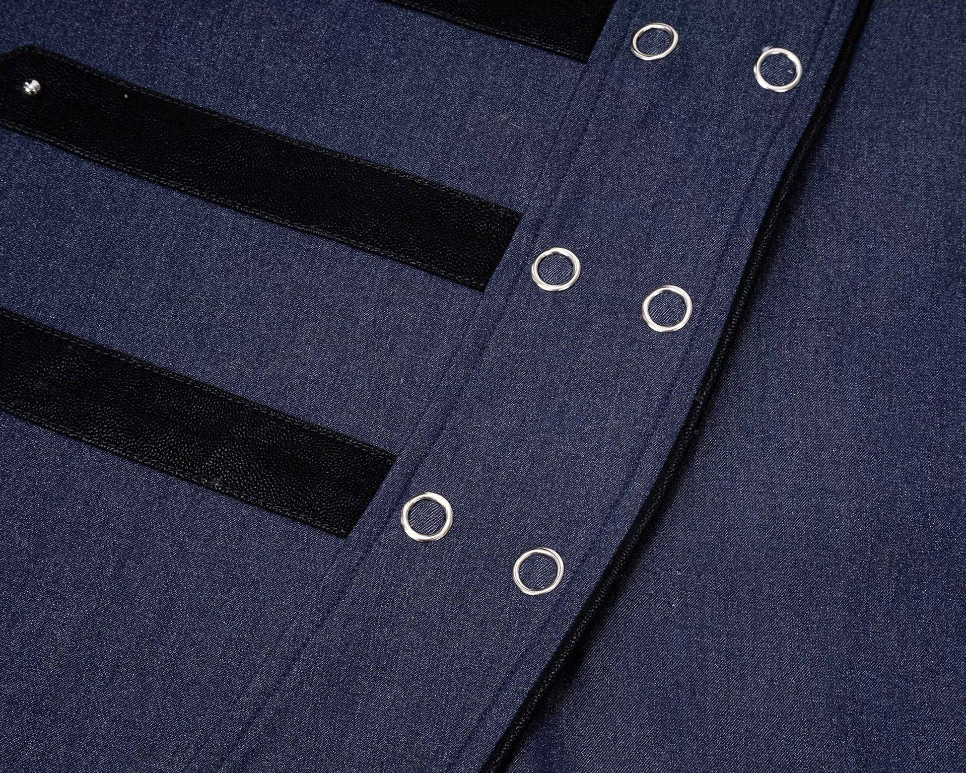 ESAIAS Asymmetrical Rivet-Strap Half Shirt-Half shirt-S-Free Shipping Leatheretro