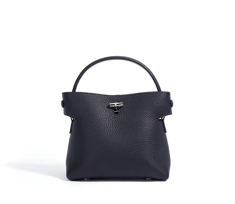 Bucket Bamboo Bag – Stylish & Versatile Crossbody Tote for Women-Tote Bags-denim blue-Free Shipping Leatheretro