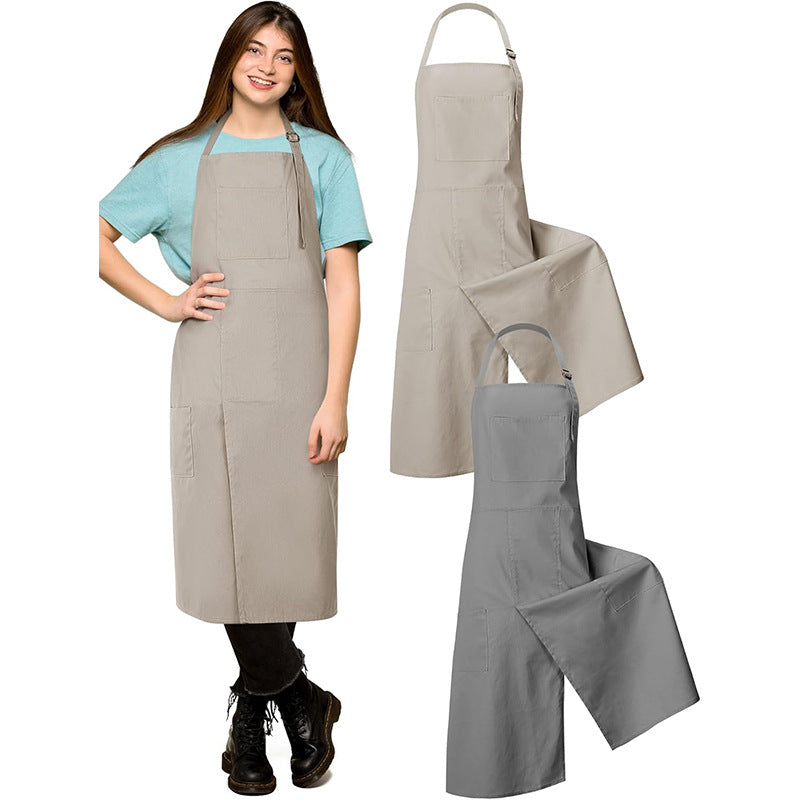 Waterproof & Oil-Resistant Polyester Apron-Apron-Black + Blue-Free Shipping Leatheretro