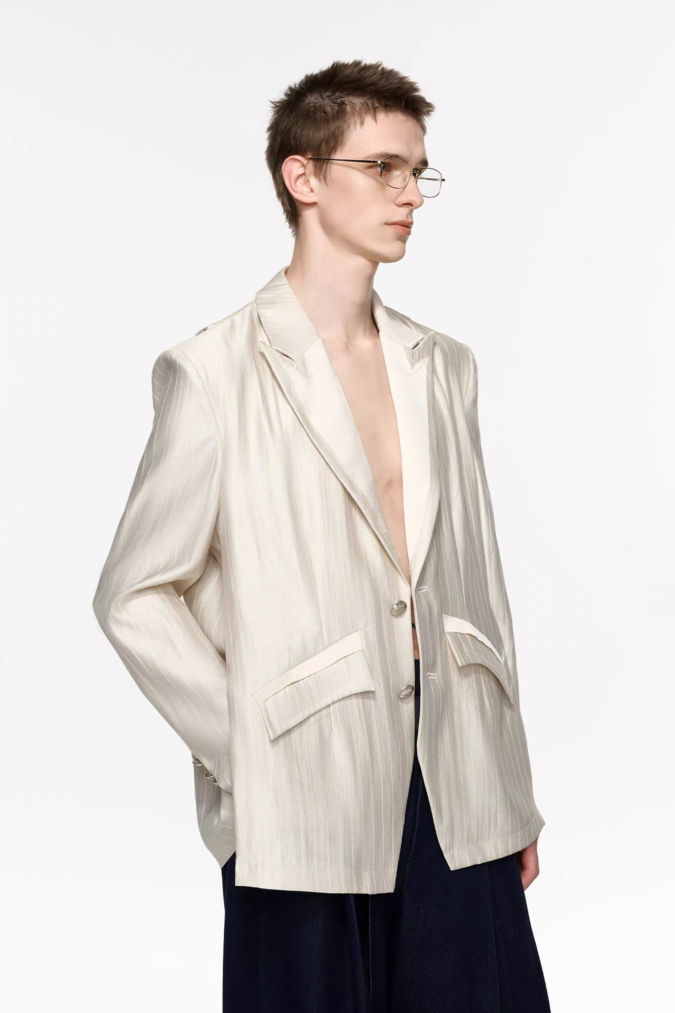 TIWILLTANG Classic Notch Lapel Blazer-Jacket-S-Free Shipping Leatheretro