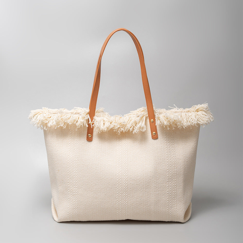 Large Capacity Canvas Tote Bag for Women-325-Beige-50*10*35CM-Free Shipping Leatheretro