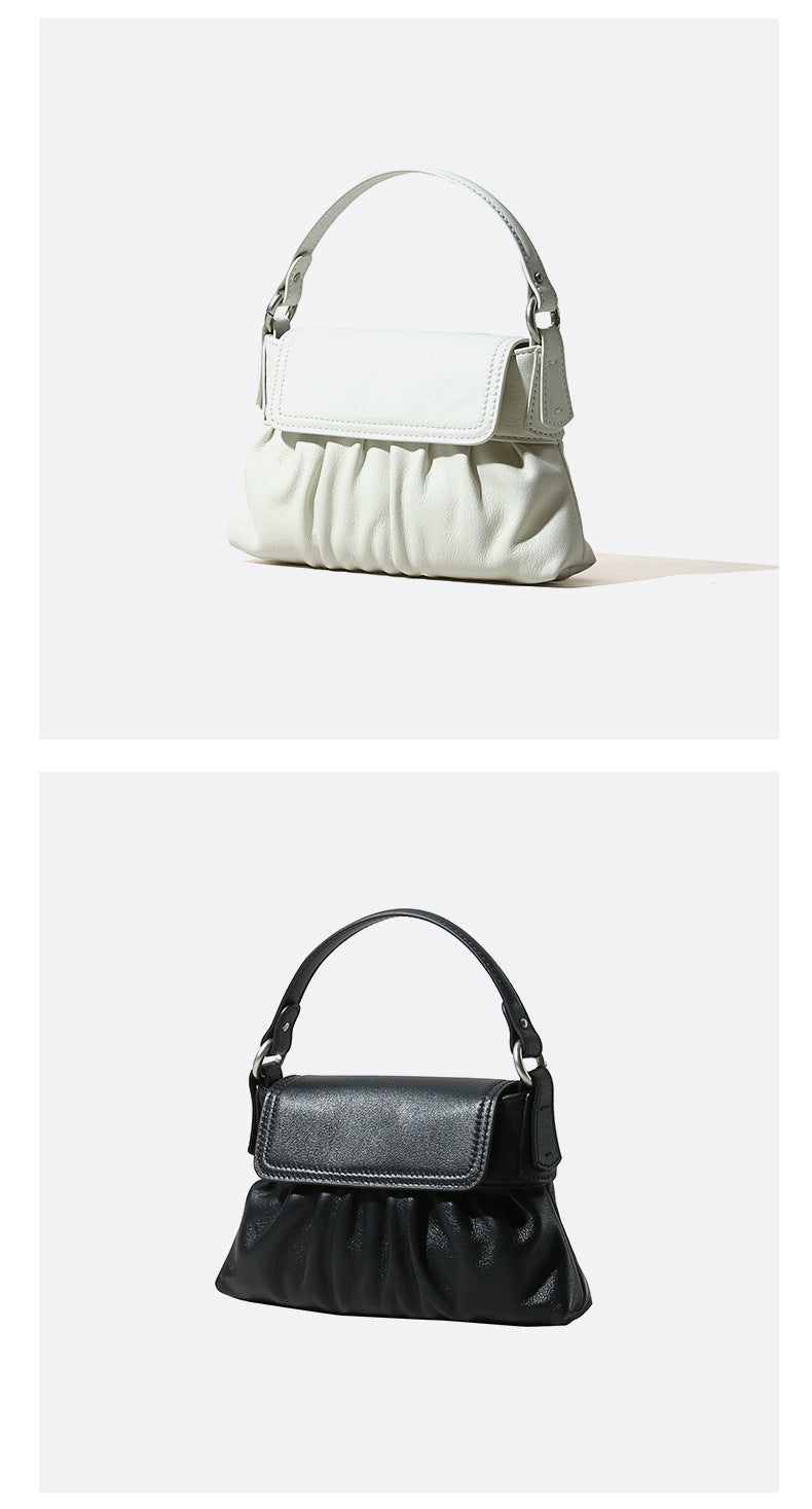 Genuine Top-Grain Leather Shoulder Bags for Women-Handbags-White-Free Shipping Leatheretro