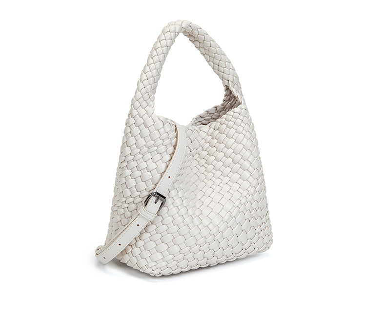 Summer PU Minimalist Boho Shoulder Bag with Detachable Mini Purse-Handbags-Black-Free Shipping Leatheretro