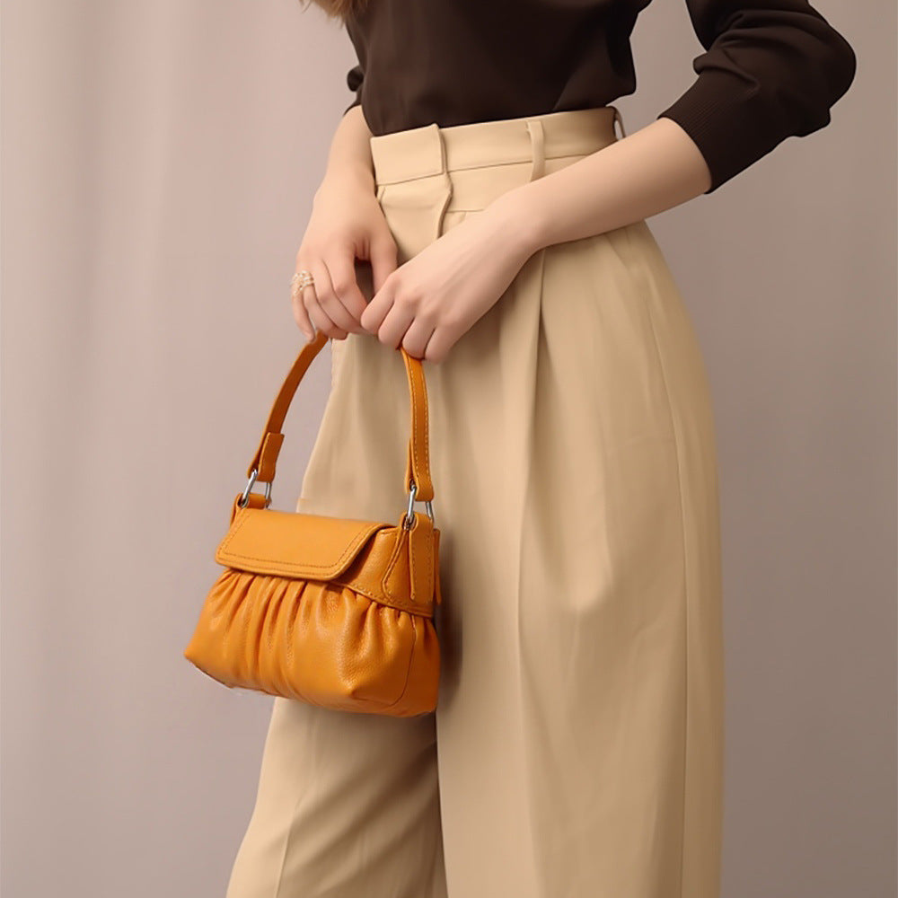 Genuine Top-Grain Leather Shoulder Bags for Women-Handbags-White-Free Shipping Leatheretro