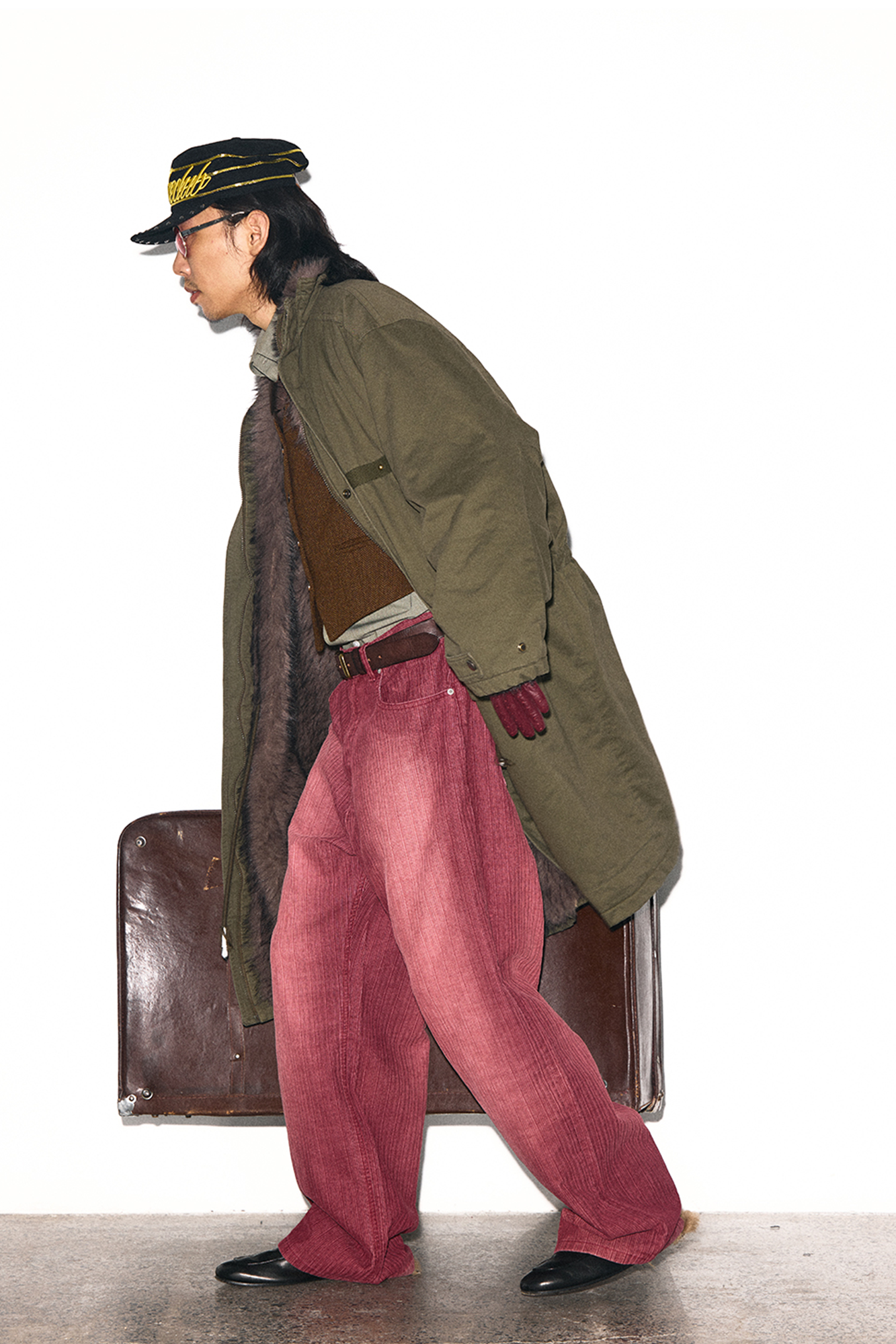 TRECLUB Washed Striped Straight-Leg Jeans-Jeans-S (Preorder)-Blue-Free Shipping Leatheretro