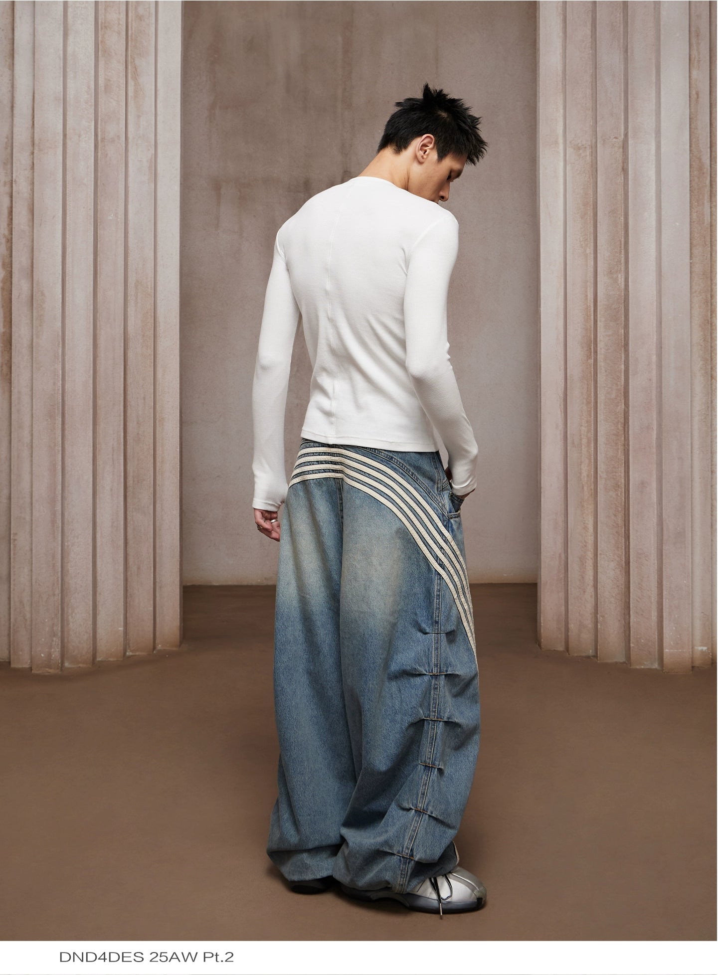 DND4DES Men's Long Sleeve T-Shirt - Ribbed Stretch Fit-Black-S-Free Shipping Leatheretro