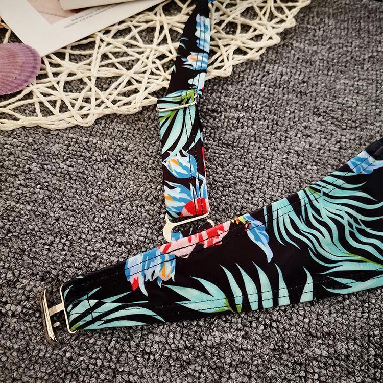 Women High Waist Floral Print V Neck Bikini-Women Swimwear-The same as picture-S-Free Shipping Leatheretro