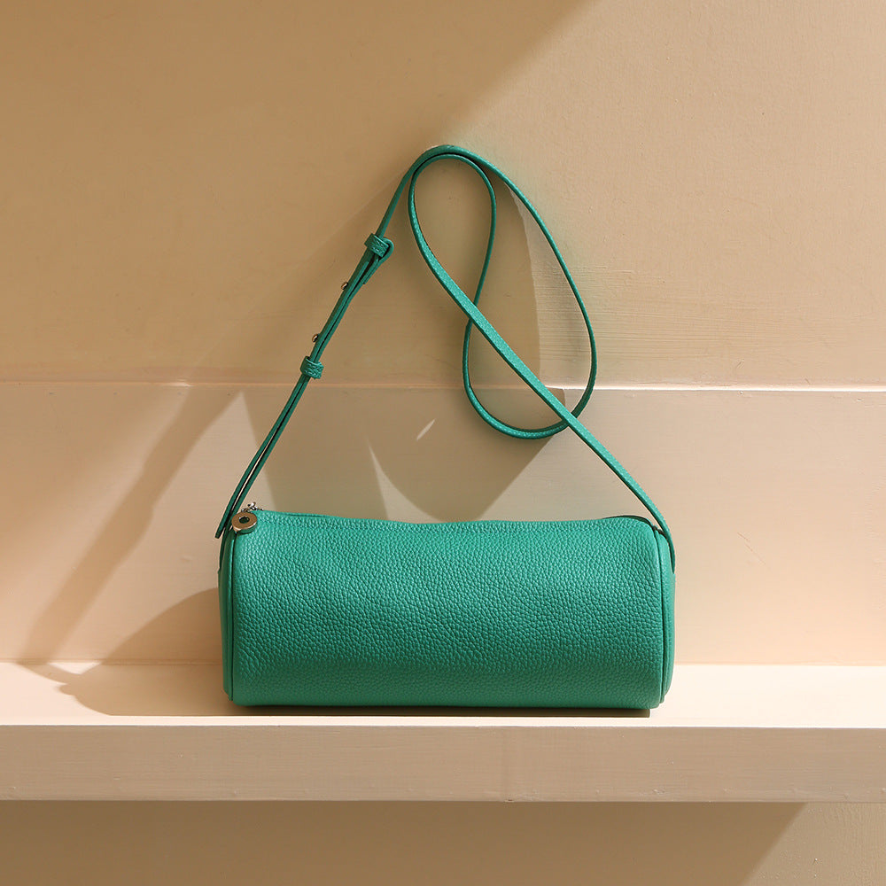 Women's Genuine Leather Tote Bag-Shoulder Bags-China Red-Free Shipping Leatheretro