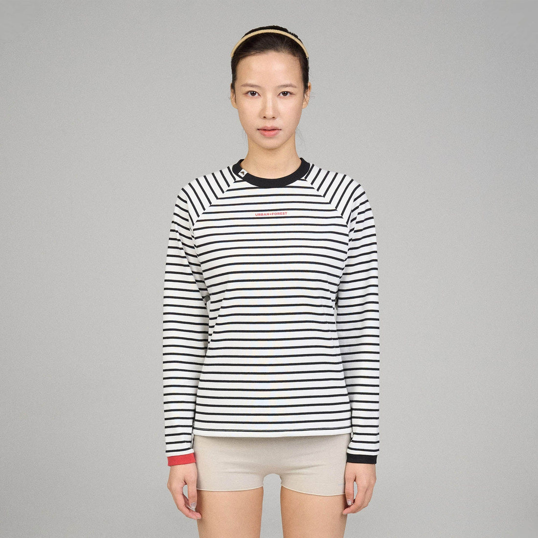 URBAN+FOREST Striped Raglan Long-Sleeve Tee-L/S Tee-XS-Free Shipping Leatheretro