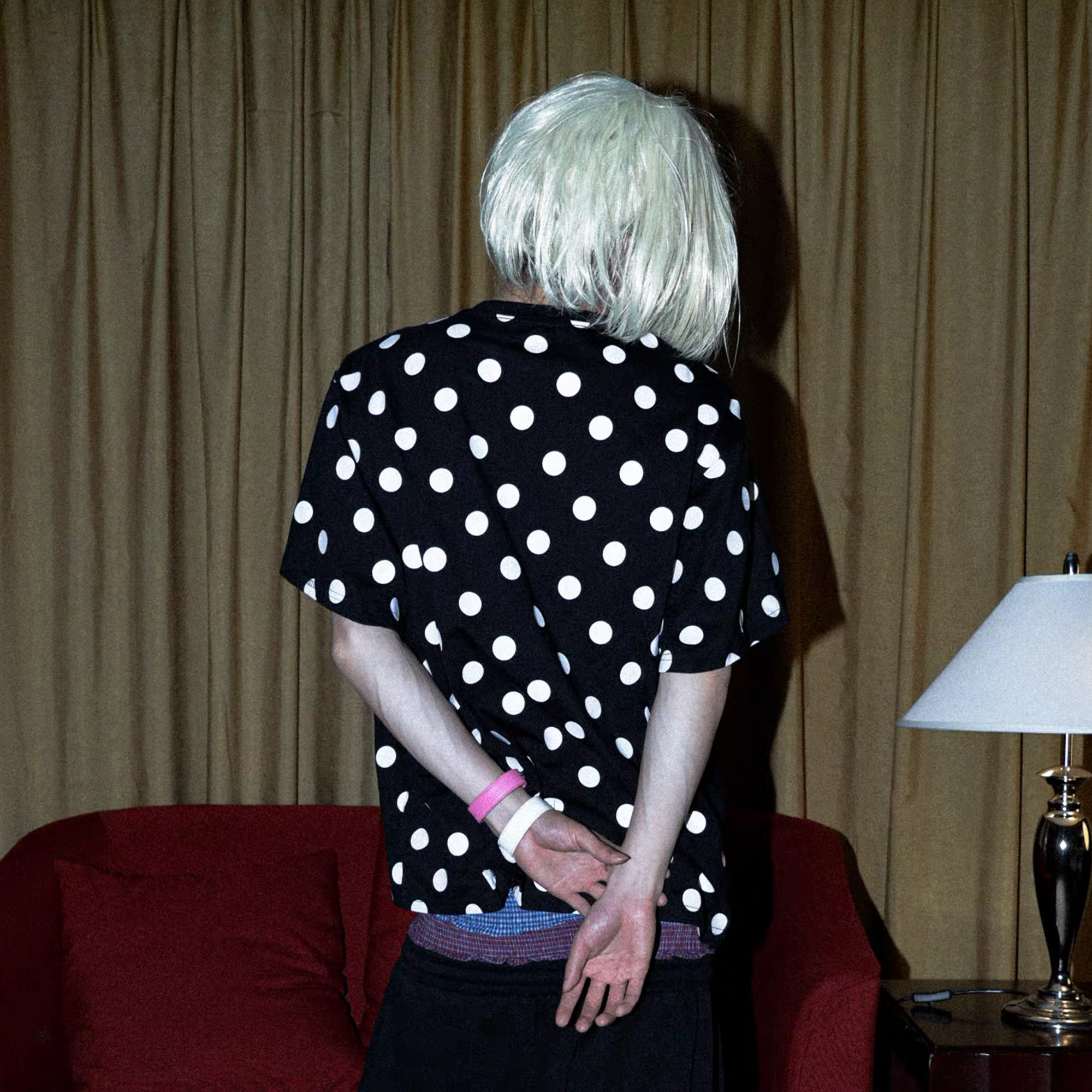 PCCVISION Polka Dot Text Graphic T-Shirt-T Shirt-S (Preorder)-White-Free Shipping Leatheretro