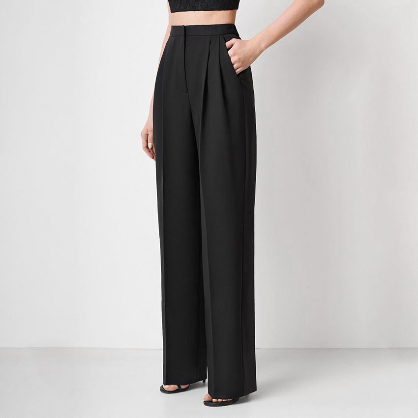 Fashion Elastic Waist Casual Pants-Pants-Black-S-Free Shipping Leatheretro