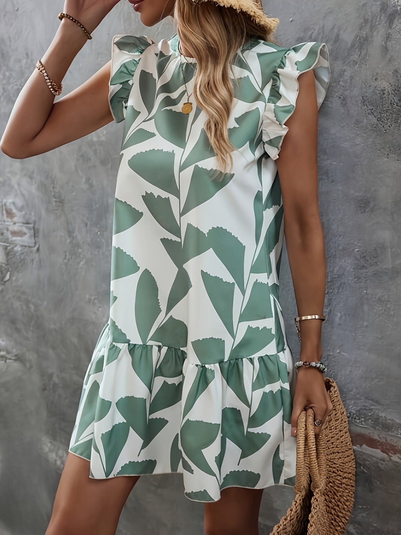 Casual Summer Elegant Sun Dresses-Dresses-Green-S-Free Shipping Leatheretro