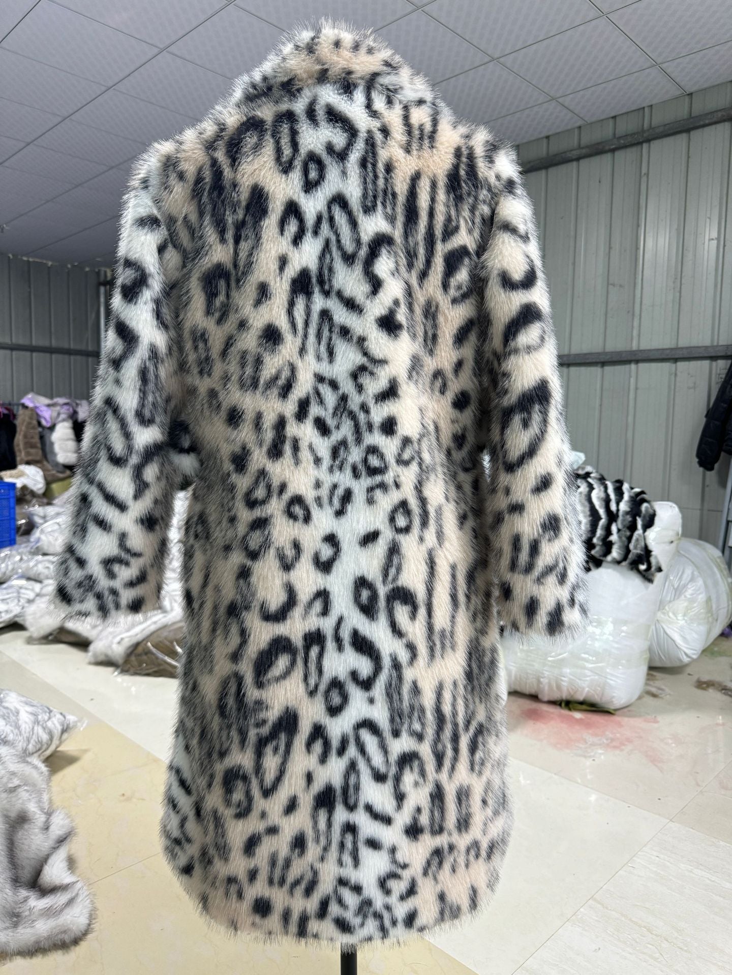 Designed Leopard Faux Fox Fur Overcoats for Women-Outerwear-A-S-Free Shipping Leatheretro