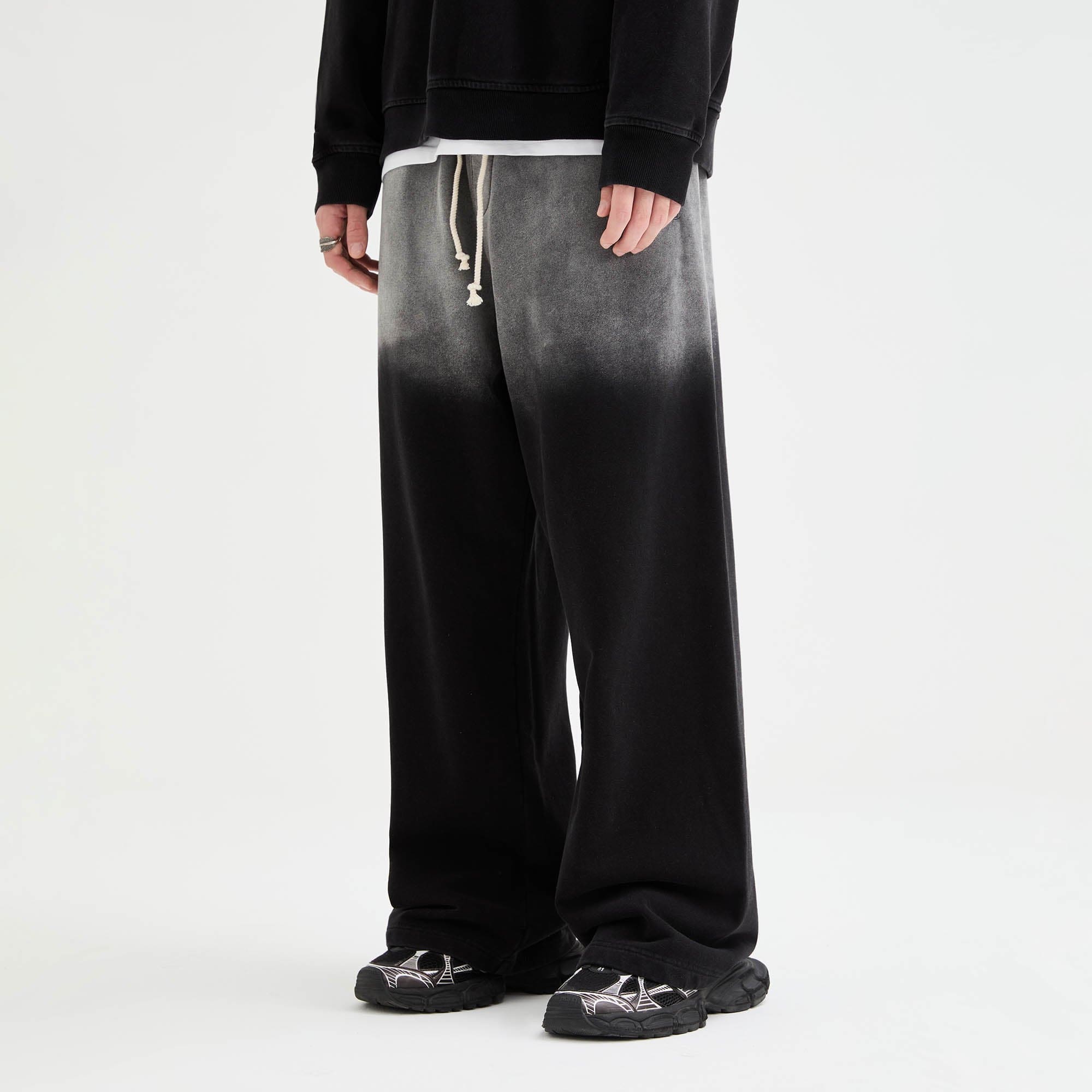 ORGANIC EMOTION Gradient Straight-Leg Drawstring Sweatpants-Pants-S-Black-Free Shipping Leatheretro