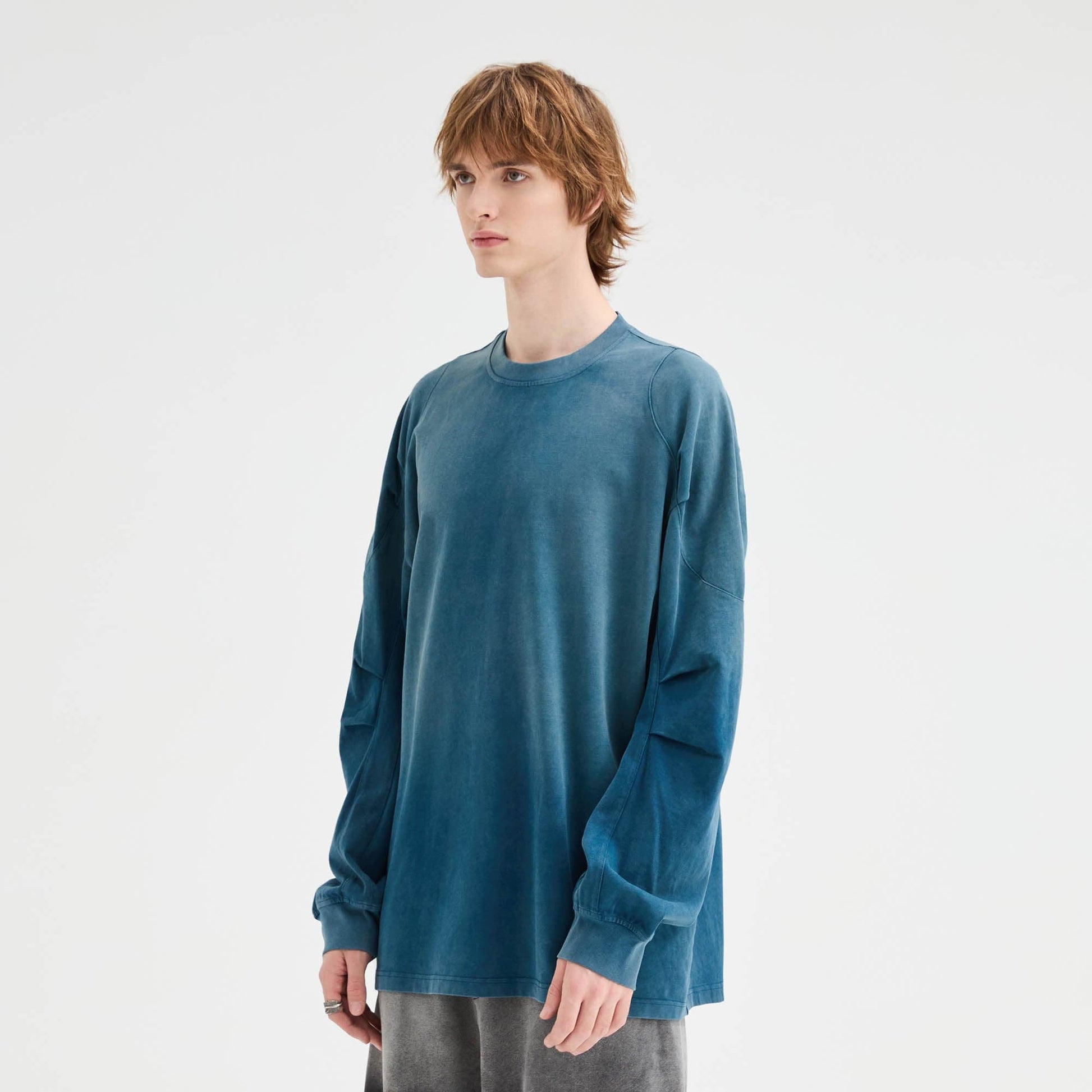 ORGANIC EMOTION Iceberg Gradient Long-Sleeve Tee-L/S Tee-S-Free Shipping Leatheretro