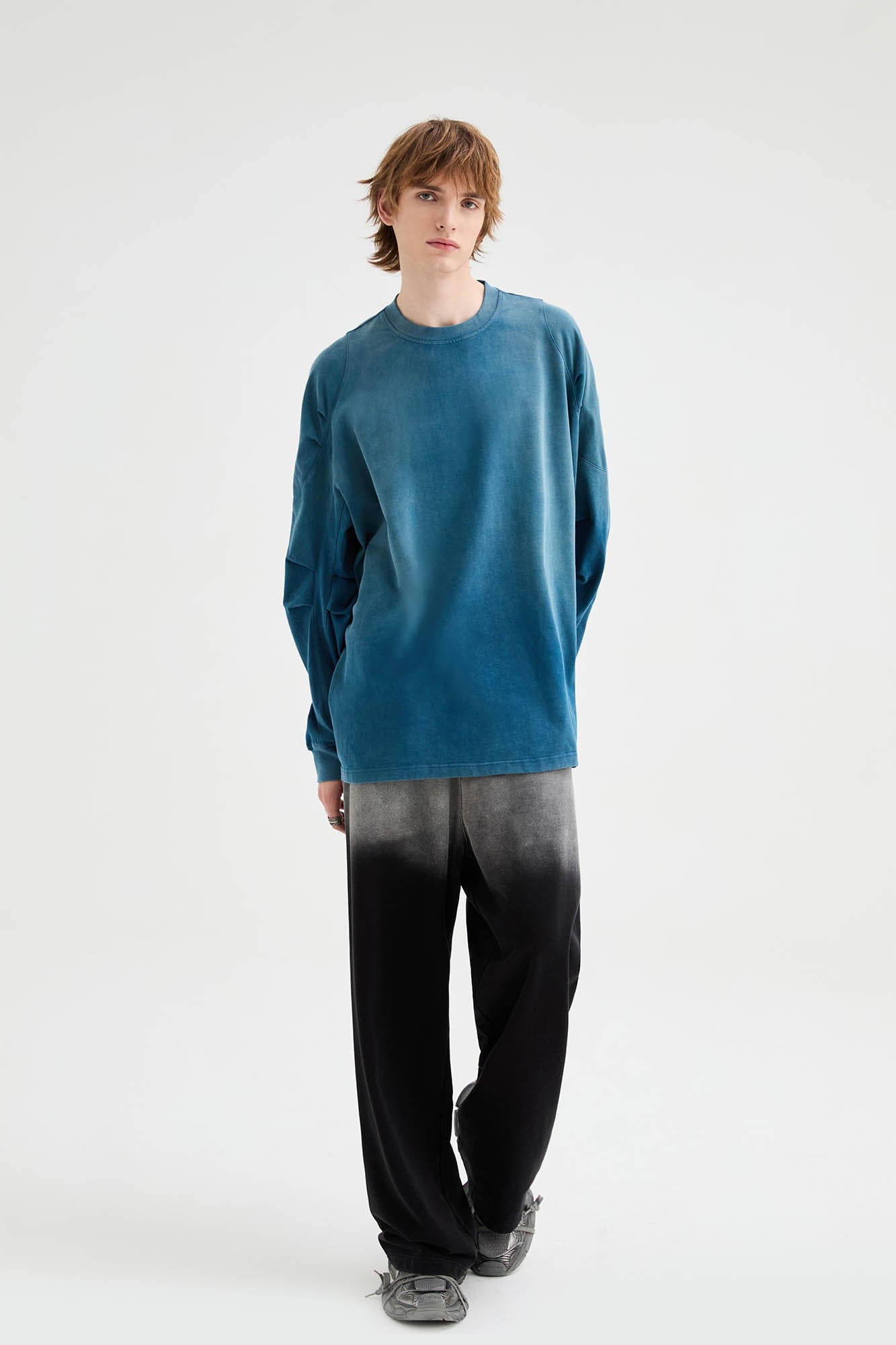ORGANIC EMOTION Gradient Straight-Leg Drawstring Sweatpants-Pants-S-Black-Free Shipping Leatheretro