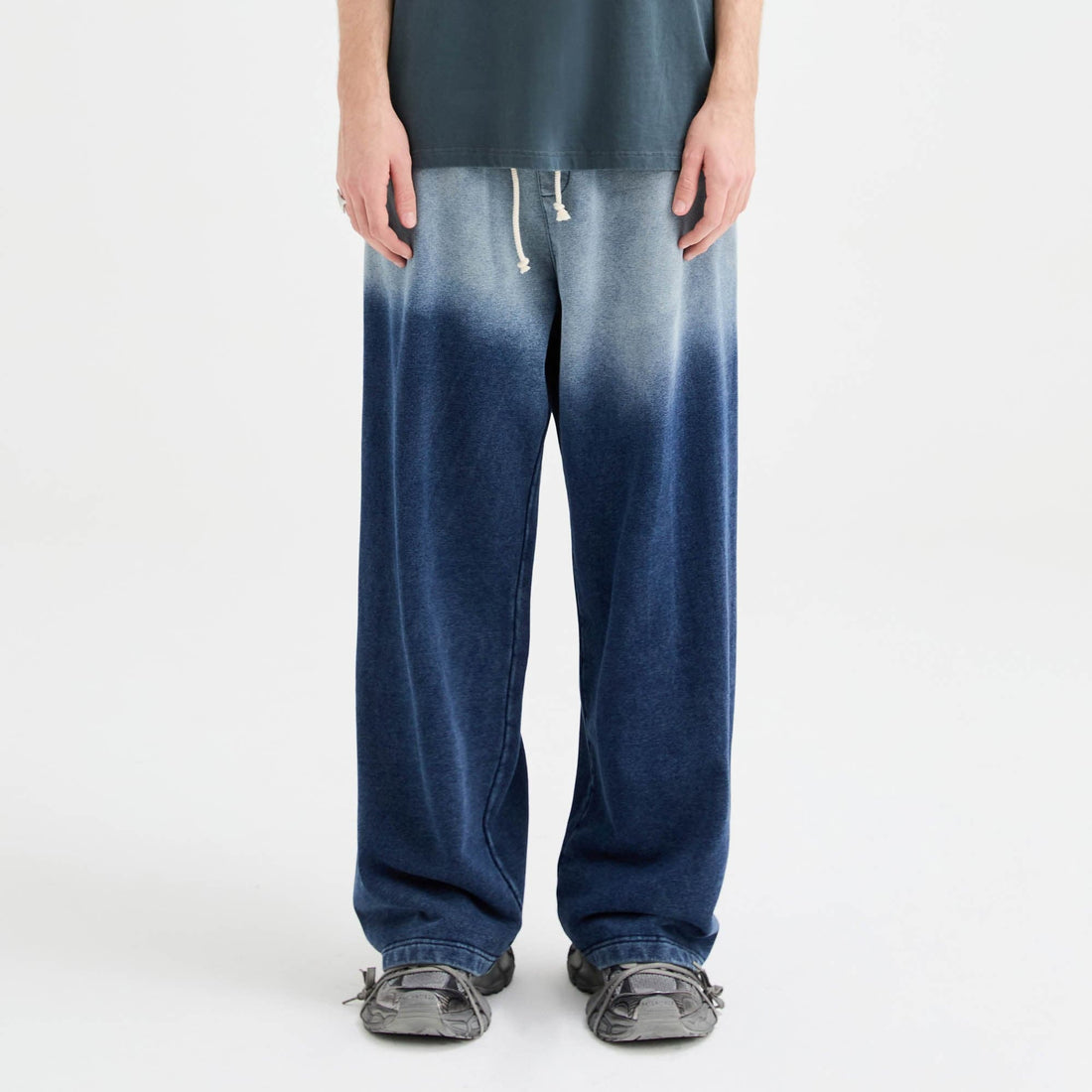 ORGANIC EMOTION Gradient Straight-Leg Drawstring Sweatpants-Pants-S-Black-Free Shipping Leatheretro