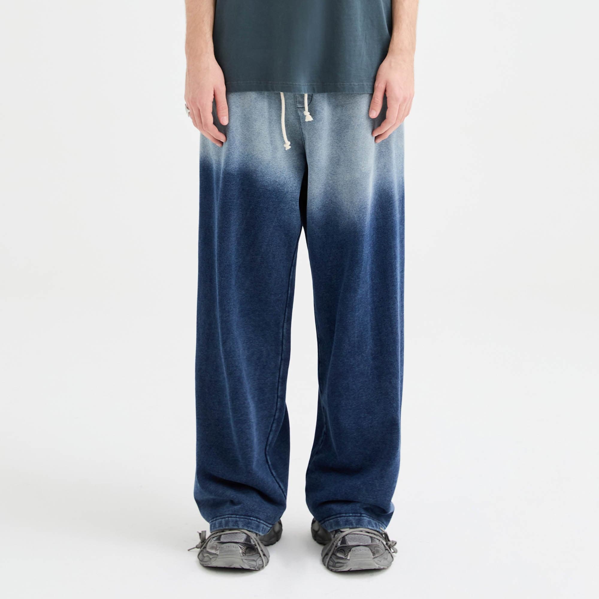 ORGANIC EMOTION Gradient Straight-Leg Drawstring Sweatpants-Pants-S-Blue-Free Shipping Leatheretro