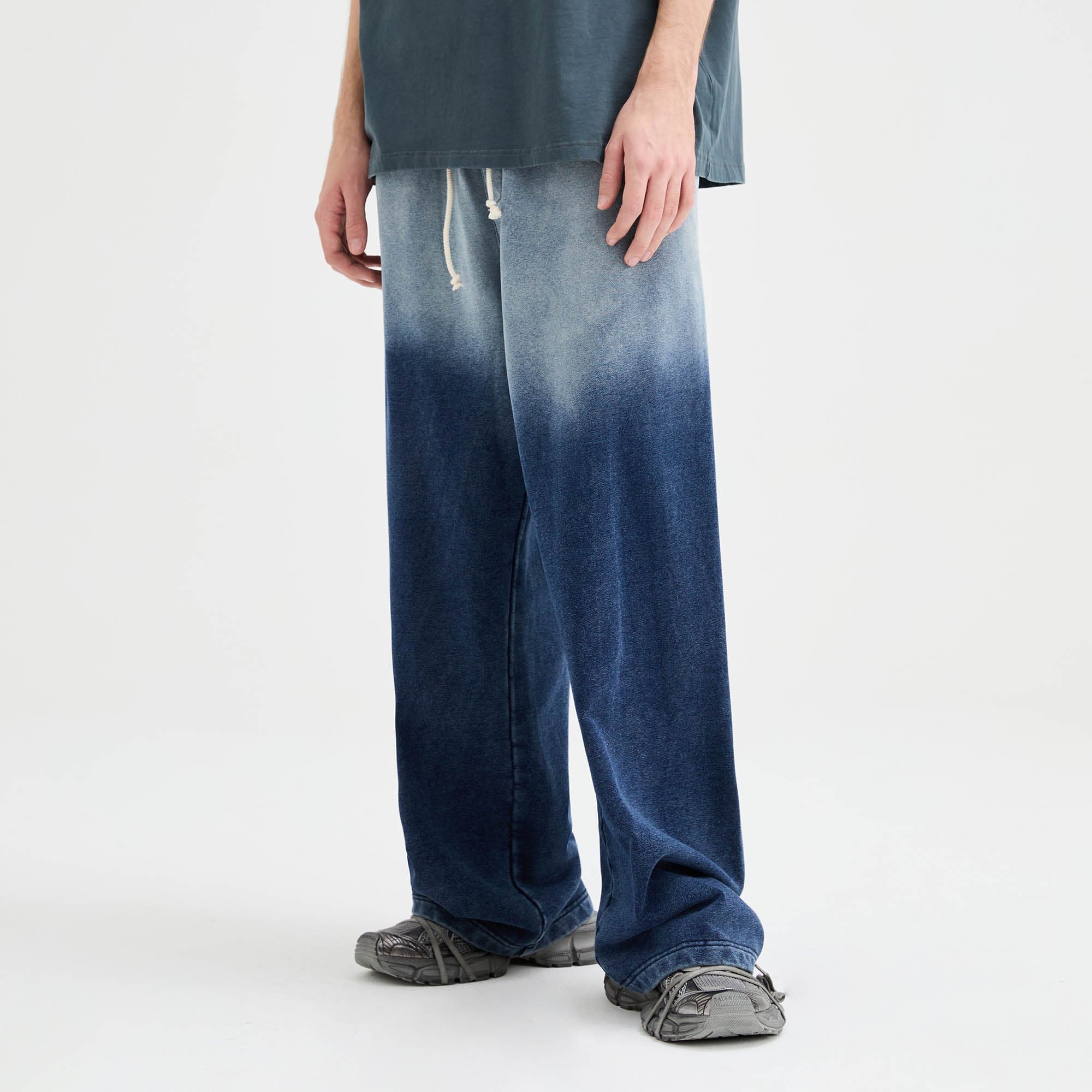 ORGANIC EMOTION Gradient Straight-Leg Drawstring Sweatpants-Pants-S-Black-Free Shipping Leatheretro