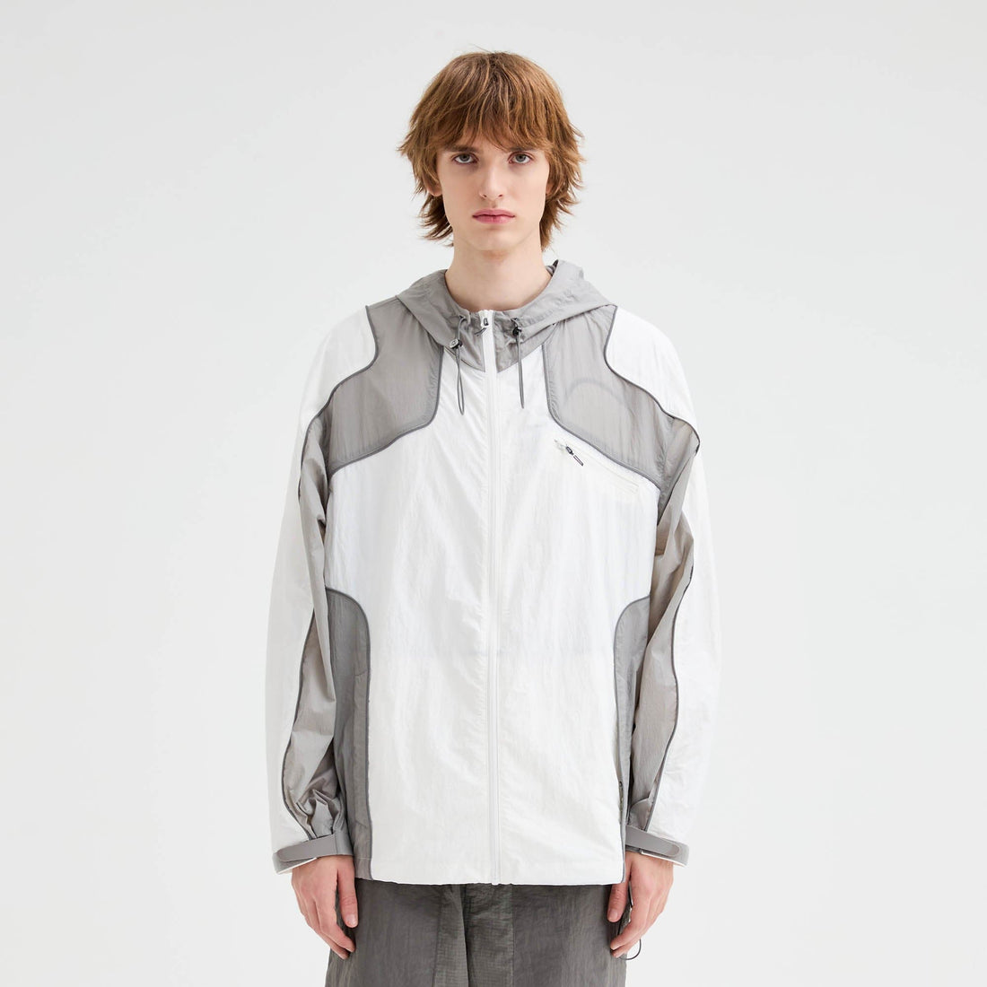 ORGANIC EMOTION Spliced Drawstring UV Protection Light Jacket-Jacket-XS-Free Shipping Leatheretro